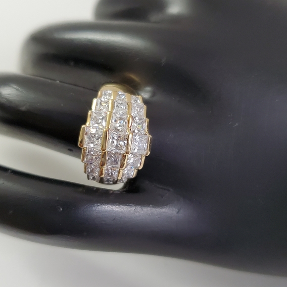 Watch Video / Sterling Silver 925 Pyramid Cluster Ring - Picture 3 of 7